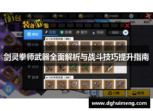 剑灵拳师武器全面解析与战斗技巧提升指南